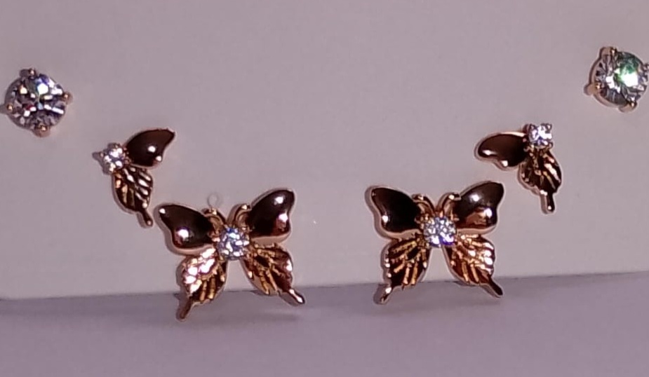 Set aretes mariposa 
